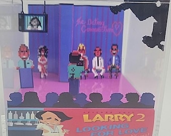 Leisure Suit Larry 2: Buscando el amor Big Box Homenaje al videojuego retro Diorama Cubo de exhibición