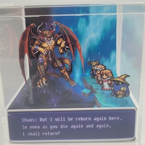ファイナルファンタジー1 レトロビデオゲーム ジオラマキューブ