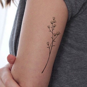 floral temporary tattoo / fake tattoo / Vintage Hipster Tattoo / girly floral tattoo / hipster girl temporary tattoo / arm tattoo girlfriend