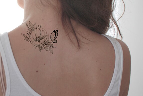Rajout Darabesque Fleurs A Un Papillon Tattoocool