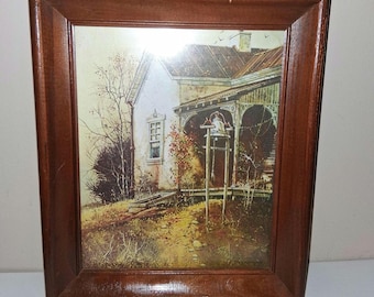 Marco de fotos de madera vintage de 26,5 x 31,7 cm, decoración rústica de pared.