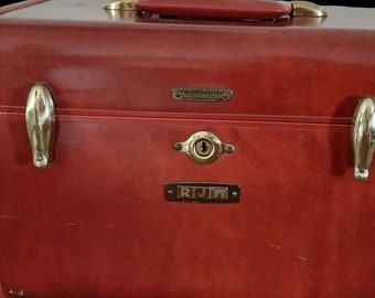 Vintage Samsonite train case beauty travel case