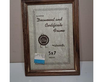 Intercraft 5x7 Document Certificate Frame Wood Grain Wall Hanging Frame
