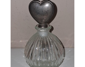 Vintage Glas Parfüm Flasche Herz Stopper Vanity Decor