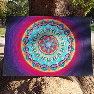 Iridescent mandala painting