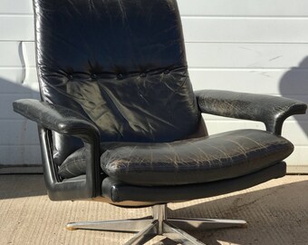 leather chrome chair etsy