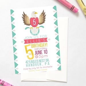 Bald Eagle Birthday, Printable Invitation, Kids Bald Eagle Birthday Party