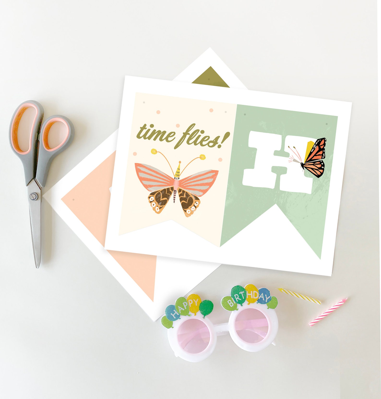 Butterfly Happy Birthday Banner Butterfly Birthday Party - Etsy