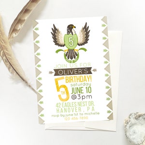 Falcon Birthday Party Invite, Birds of Prey Birthday Party, DIY Printable Invite Birds