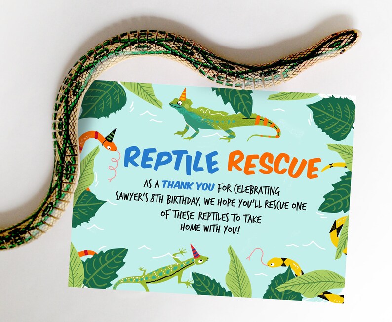 Snake Rescue Words Sign Reptile Favor Sign, Printable Reptile Party Sign, Reptile Party Favor ...