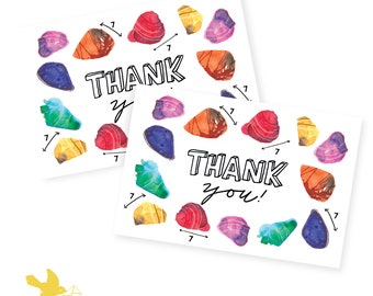 Gem Mining Thank You, Printable Gem Thank You Card, Gem Birthday Thank You Flat