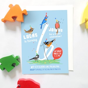 Songbird Birthday Party, Bird Birthday Invitation, Nature Birthday Party, Backyard Bird Birthday Invitation