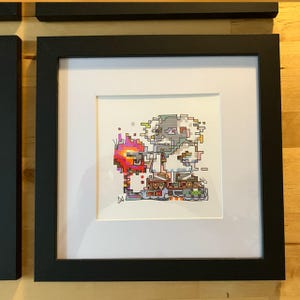 Mega Man & Dr. Wily Framed Art: Original Line Art by artistjoelmadams | pixelTANGLE