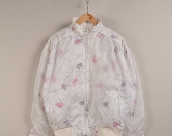 Neon Orange Hot Pink Windbreaker Jacket 