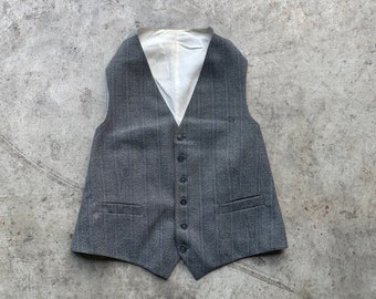 Vintage Dark Gray Waistcoat Vest Waistcoat | vintage baroque 90s waistcoat, ugly 90s waistcoat, sleeveless jacket, oversized vest 90s waistcoat