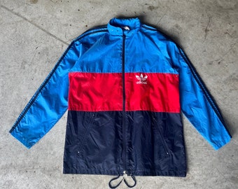 Vintage Adidas Blue/red Track Jacket Size S | adidas track jacket 80s, adidas 90s sportswear, adidas athletic, unisex street wear, windbreak