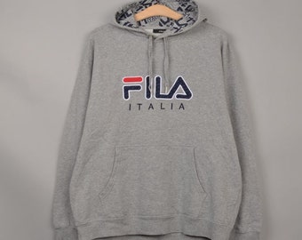 Vintage-Pullover von Fila Italia, Vintage-Windjacke von Fila, Pullover von Vtg Fila. Fila-Rundhalsausschnitt, 90er-Jahre-Fila-Sweatshirt, Fila-Spruchpullover