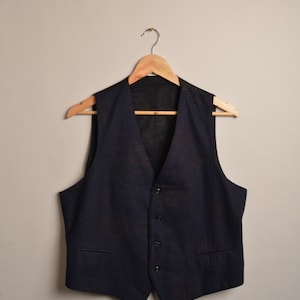 vintage navy blue waistcoat,vintage baroque 90s waistcoat, ugly 90s waistcoat,sleeveless jacket, oversized waistcoat, 90s pattern waistcoat, unisex waistcoat