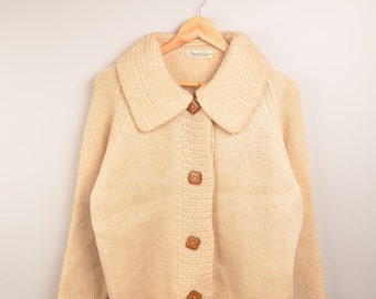 button up wool sweater