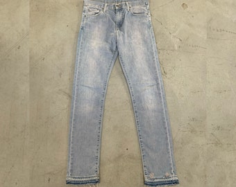 Vintage Levi's 510 light blue pants size: W30 L32, high waist vintage levis distressed pants,vintage levi's 501 women jeans, vtg levis pants