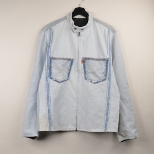 vintage levis reworked denim jacket, light blue levis jacket, levis oversized denim jacket, levis denim jacket, vintage levis,80&#39;s