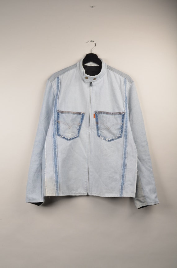 Vintage Levis Reworked Denim Jacket, Light Blue Levis Jacket