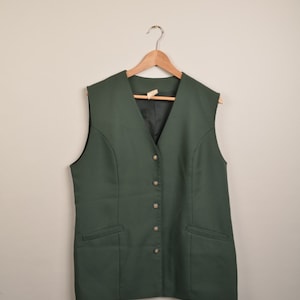 Vintage Green Vest waistcoat Vintage Baroque 90s Waistcoat Ugly 90s Waistcoat sleeveless