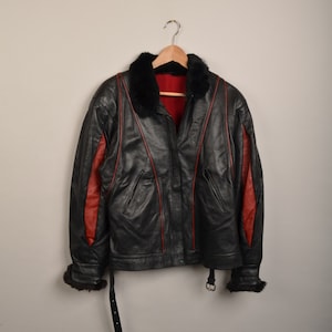 Vintage Leather 70S Coat Unisex Trench Spy 3/4 Rustic Red