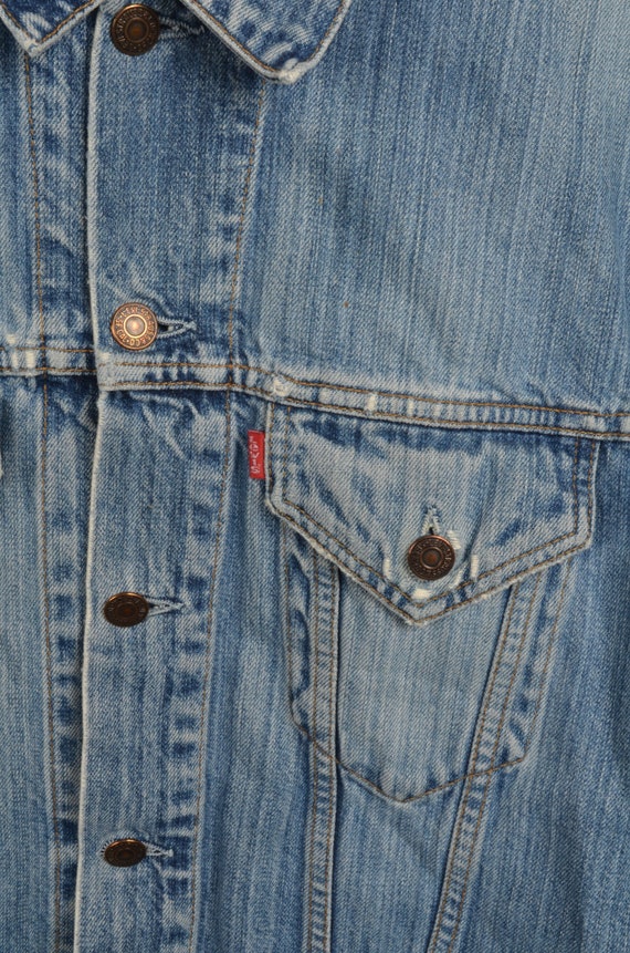 vintage levis denim jacket, light blue levis jack… - image 4