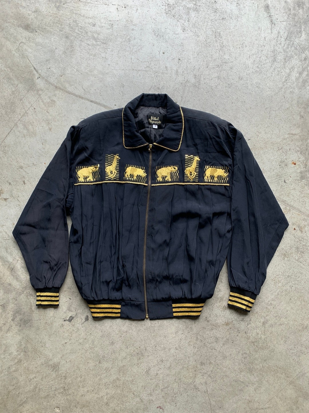 Vintage 90's Vital Elements New York Black/gold Track Jacket Size S Unisex Tracksuit, Vintage Black Windbreaker, Vtg Sportwear, Windbreaker - Etsy Vintage 90's Vital Elements New York Black/gold Track Jacket Size S Unisex Tracksuit, Vintage Black Windbreaker, Vtg Sportwear, Windbreaker - Etsy