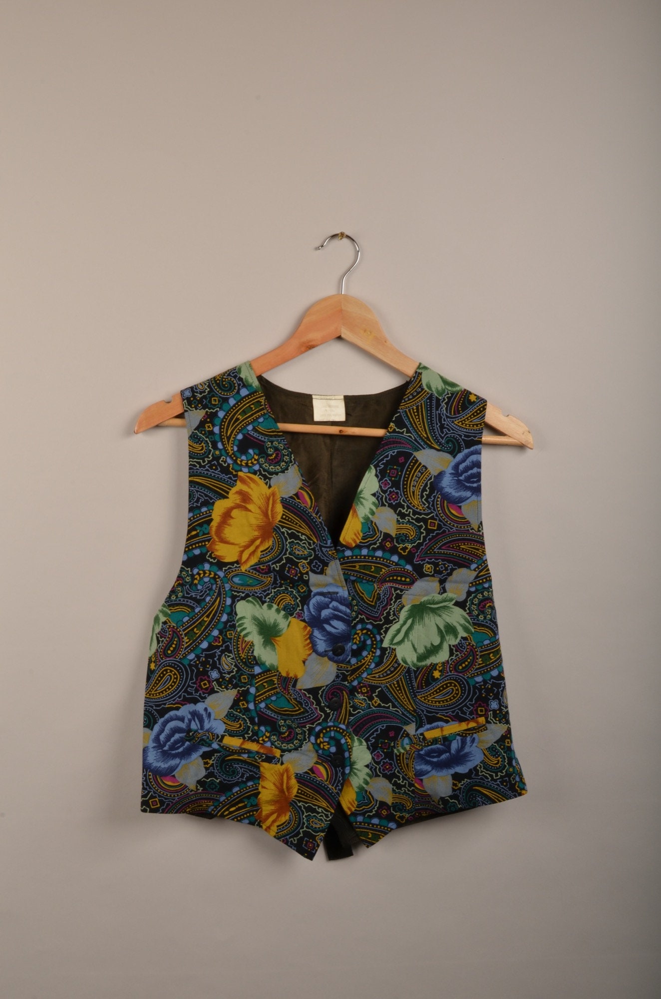 vintage 90s flower spencer,vintage 90s waistcoat,knit pullover,vintage 90s cardigan,sleeveless cardigan, oversized cardigan,unisex cardigan, knit waistcoat