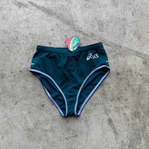 Vintage Asics Green Sprinter Swim Short Size L | Asics shorts | Asics swim shorts, Asics vintage, vintage Asics swim shorts