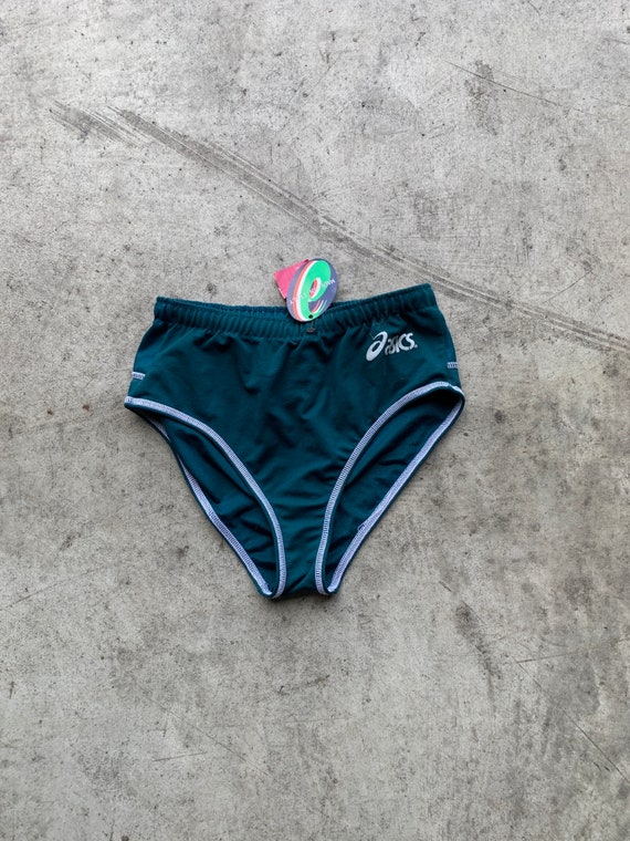 Vintage Asics Green Sprinter Swim Short Size L | … - image 1