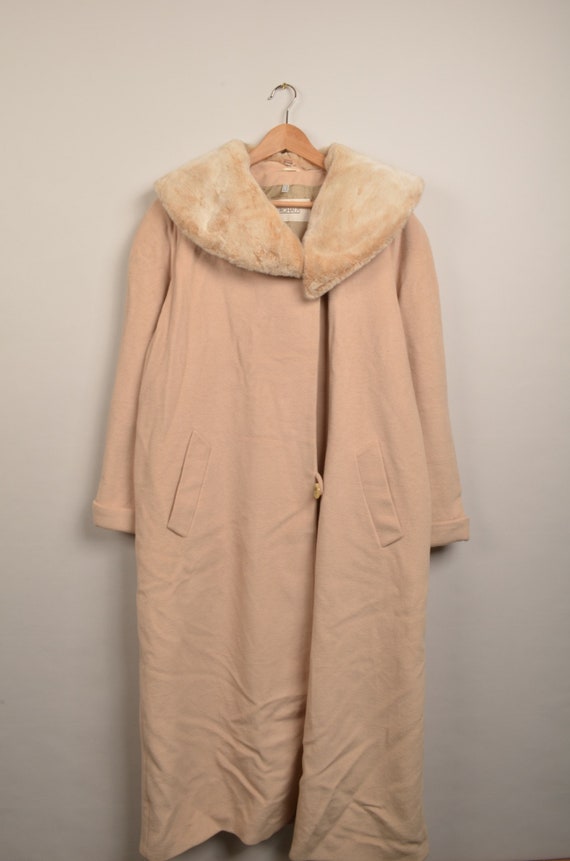vintage shearling wool coat, lammy coat, fur coat,