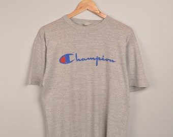 vintage champion logo tee, oversized t-shirt, oversized tee, vintage t-shirts, vintage tees,unisex tee, festival tee, champion,streetwear,XL