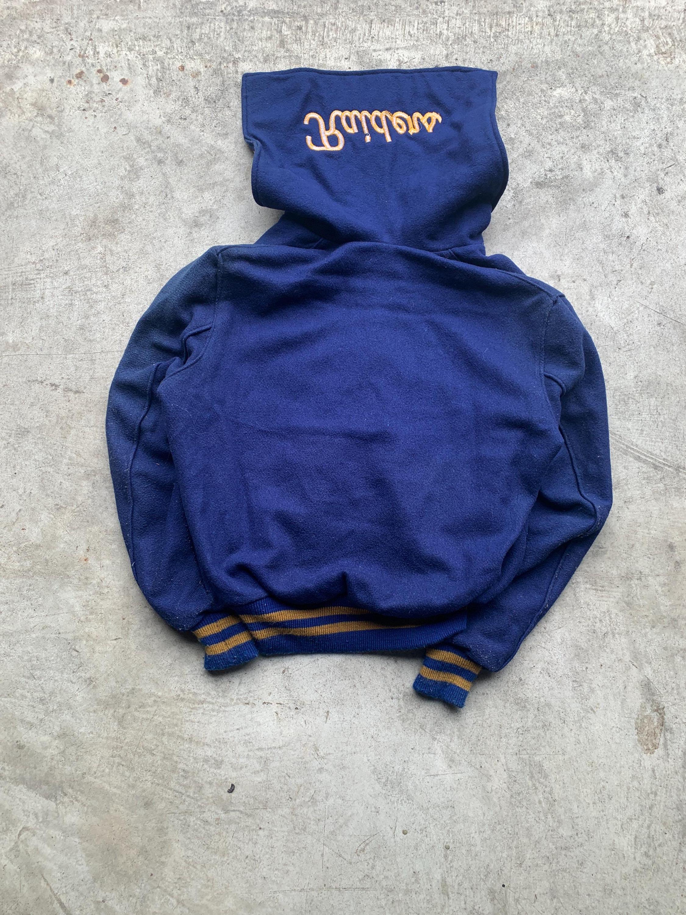 Vintage 90s Delong Oversized Varsity Made in the USA Bomber Jacket 
