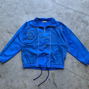 Adidas Vintage Blue Track Jacket quarter zipper | adidas windbreaker, 90s sportswear, adidas athletic, unisex vintage adidas jacket