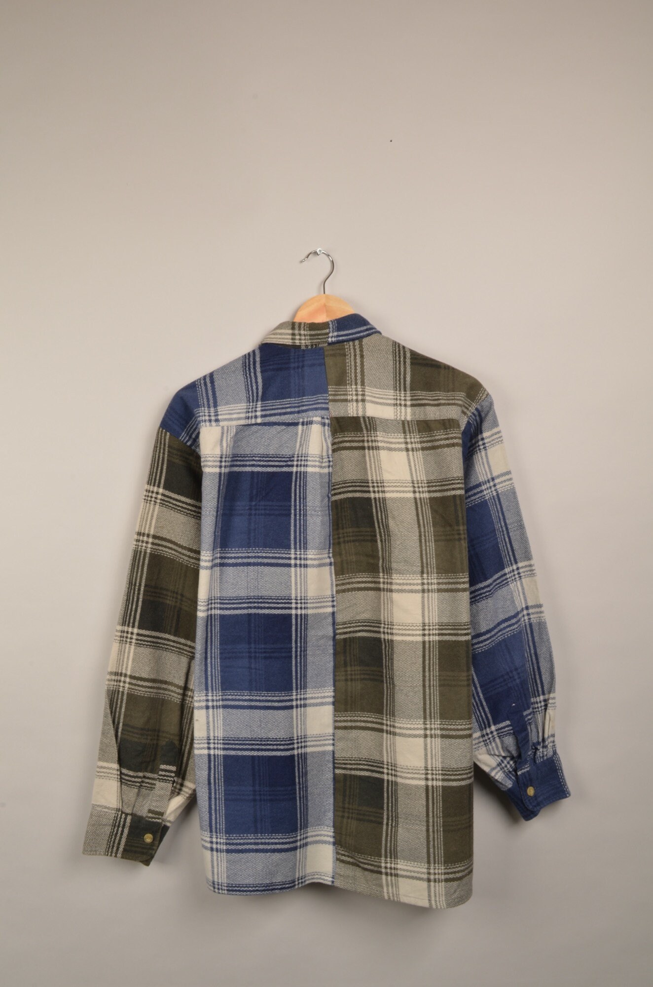 Reworked Vintage 90s Flannel Shirt Oversized Shirt Plaid - Etsy