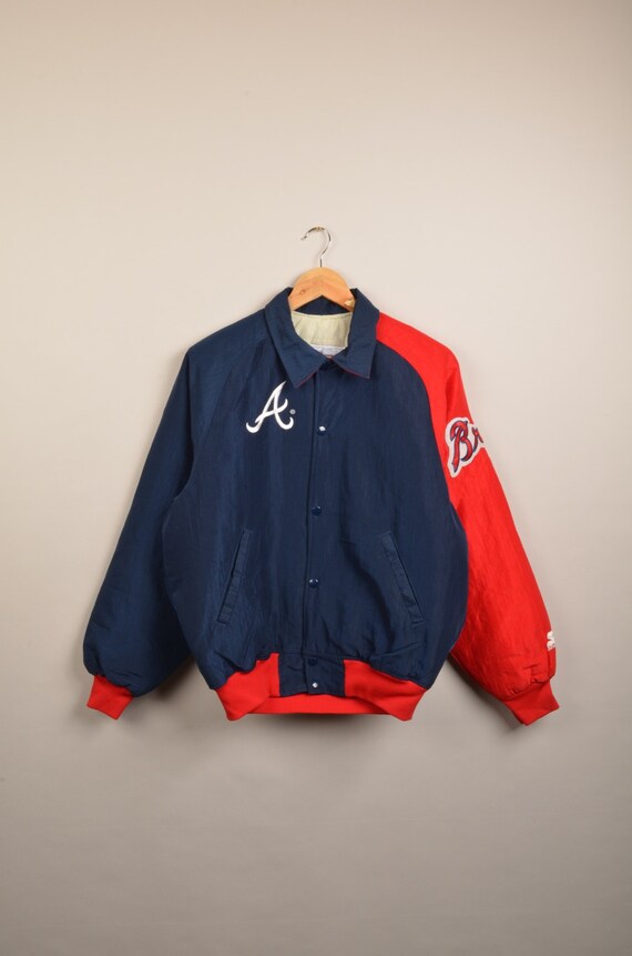 Vintage Starter Red Navy Varsity Jacket Vintage Varsity Jacket