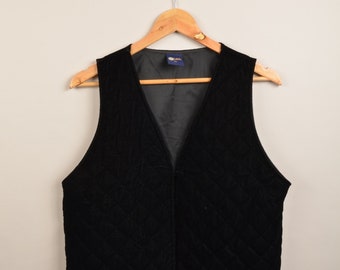 vintage black suede spencer, vintage 90s waistcoat, knit pullover, vintage 90s vest, sleeveless vest, oversized vest, unisex vest, knit waistcoat