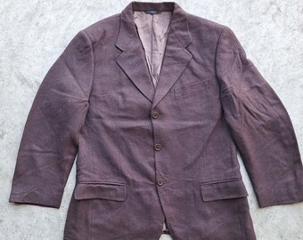 Vintage Gino Sartore Italian Red Tartan Wool Checked Blazer | vintage coat tartan trendy blazer, oversized unisex blazer, blazer dad blazer