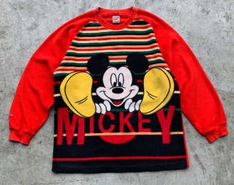 Mickey Unlimited Vintage Fleece Full Print Pullover | mickey mouse sweatshirt, disney sweaters, Fleece Mickey,Mickey Unlimited clothing