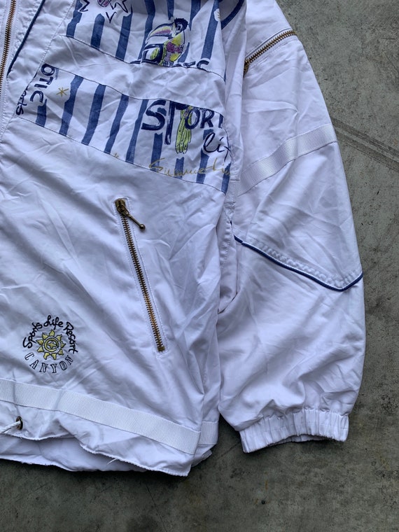 Buy 90s Vintage White Track Jacket Vintage Bomber Jacket, Funky 