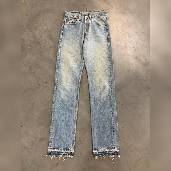 Vintage Rework Levi's 501 Light Blue Pantssize W27 | Etsy Denmark