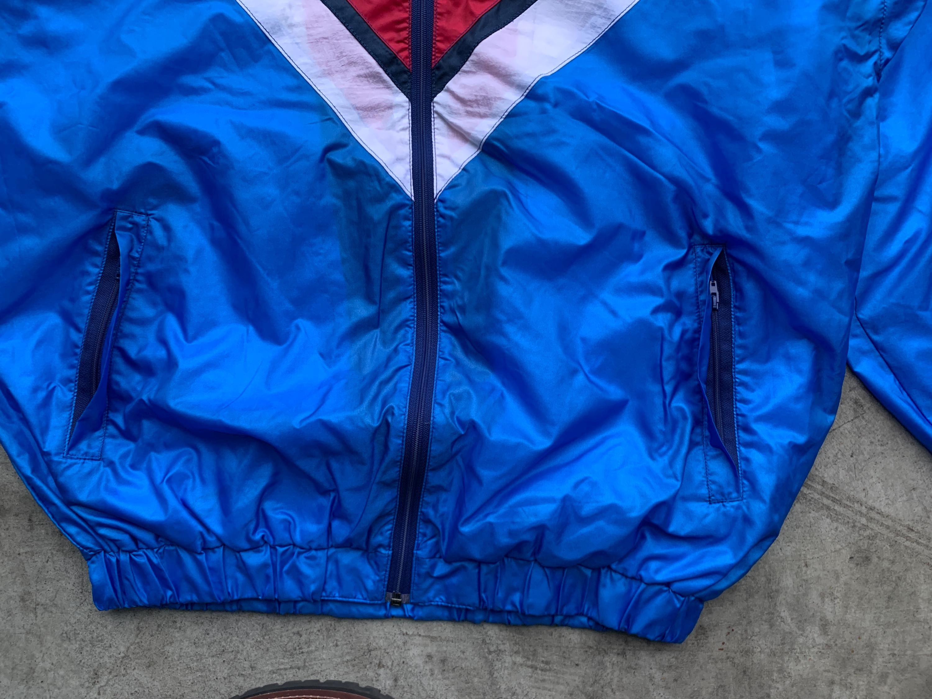 Vintage 1990s ASICS Tracksuit Blue Red Colorblock Full Set 
