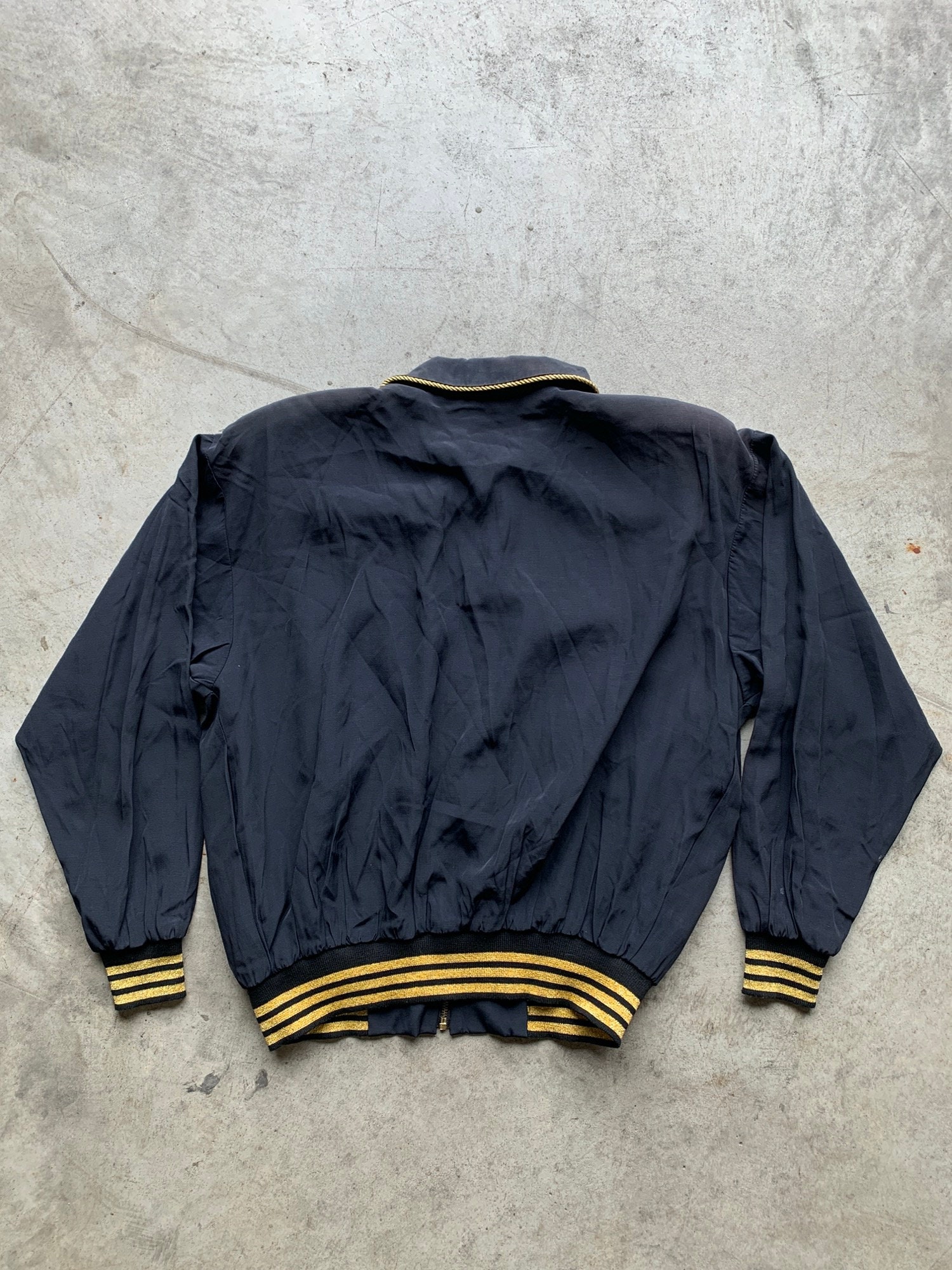 Vintage 90's Vital Elements New York Black/gold Track Jacket Size S Unisex Tracksuit, Vintage Black Windbreaker, Vtg Sportwear, Windbreaker - Etsy Vintage 90's Vital Elements New York Black/gold Track Jacket Size S Unisex Tracksuit, Vintage Black Windbreaker, Vtg Sportwear, Windbreaker - Etsy