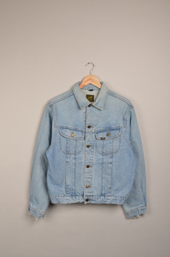 Vintage Lee Denim Jacket,washed Blue Lee Jacket,oversized Denim,denim Jacket,vintage  Lee,80's Lee Acid Washed Jacket,streetwear - Etsy