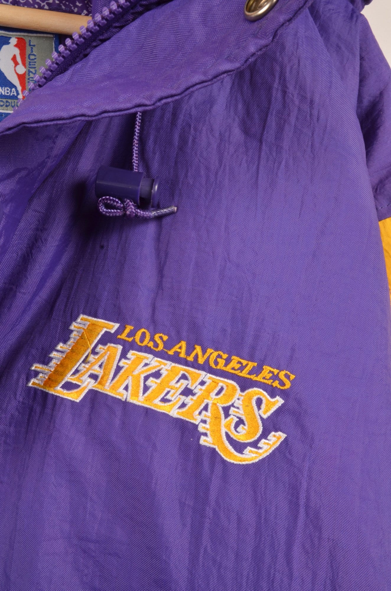 Vintage 1990's Purple Los Angeles Lakers Satin Starter Jacket Sz. XL