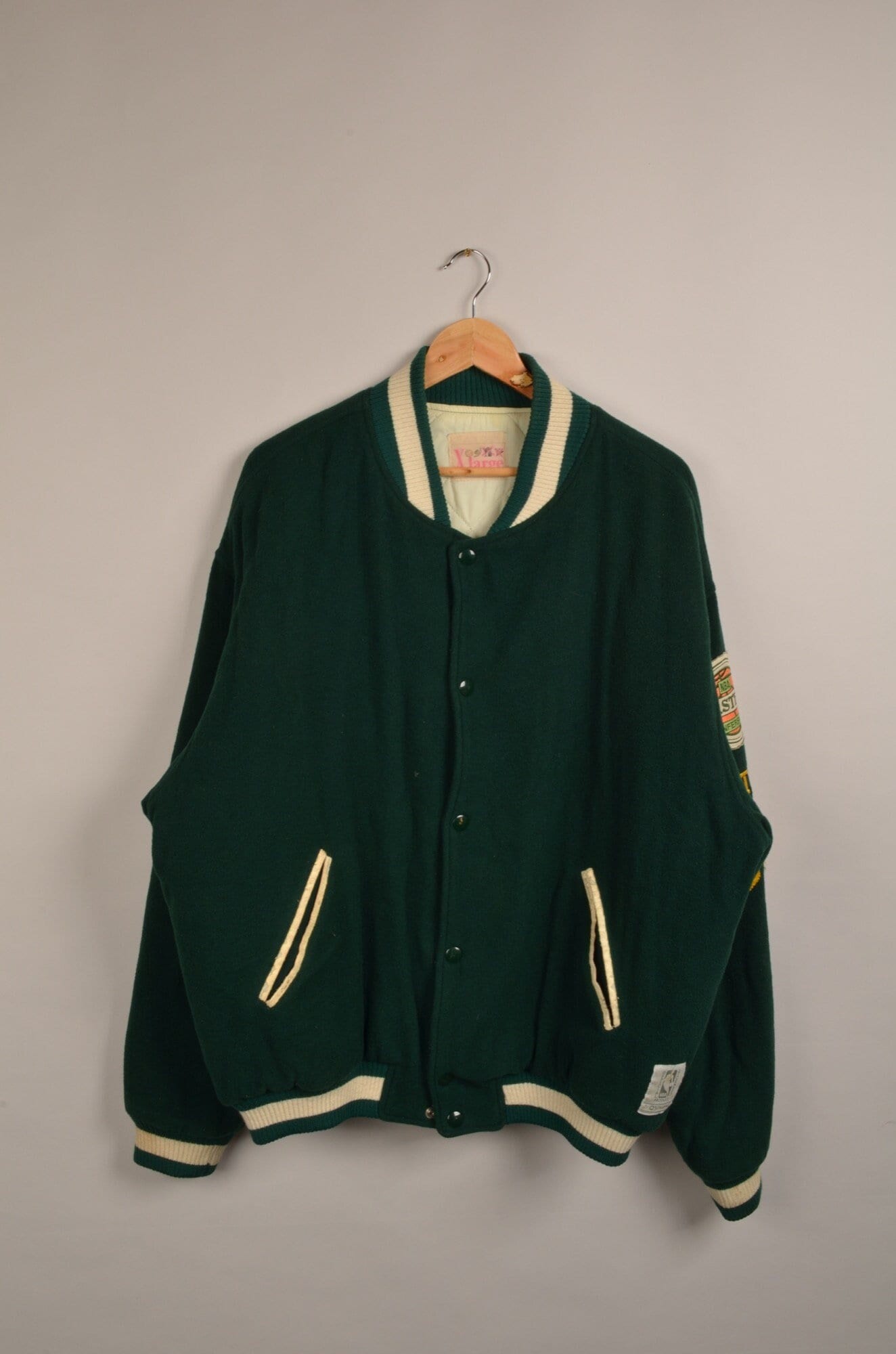 Swingster, Jackets & Coats, Vintage Boston Celtics Jacket Swingster Cream  Green Track Coat Mens Size Medium