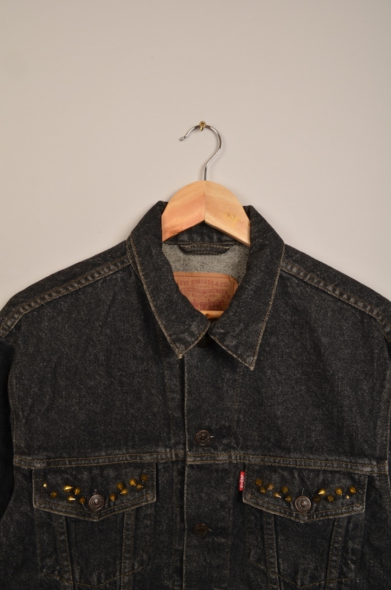 Vintage Levis Denim Jacket, Black Levis Jacket, Denim Art,levis